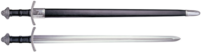 Cold Steel Viking Sword with Leather and Wood Scabbard for sale online