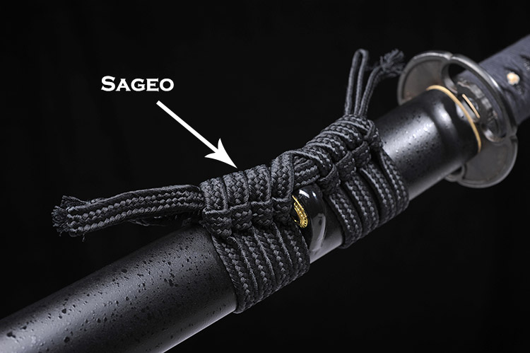 Details about   SAGEO Wakizashi Japanese Sword Knot Black High Quality Made in Japan 120cm