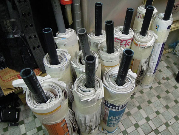 Rolled Newspaper Targets with PVC Cores