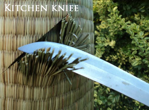Kitchen Knife vs Tatami