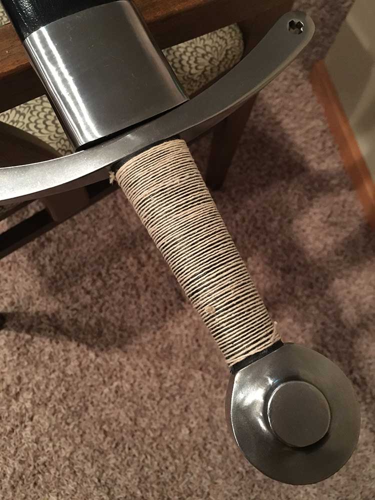 Leather Handle Wrapping Techniques The Cord Finish If The Leather Keeps Mark Even After You Brush Water Away Then It S Ready To Bind