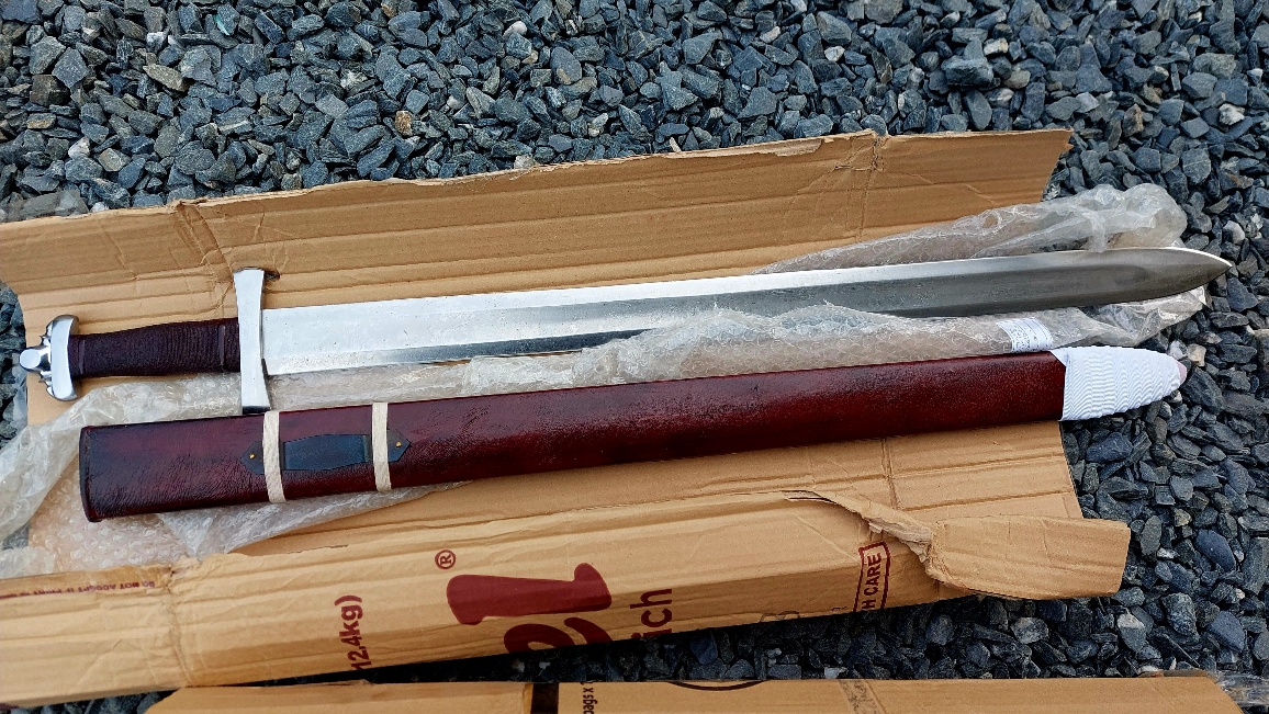 Hjalmar sword straight out of the box