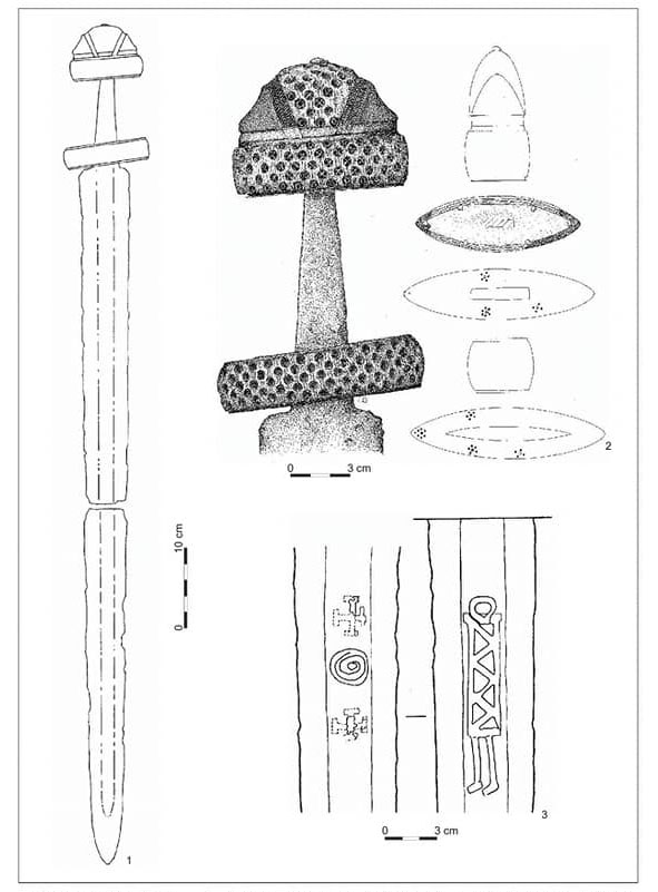 sketch of the original norwegian viking sword