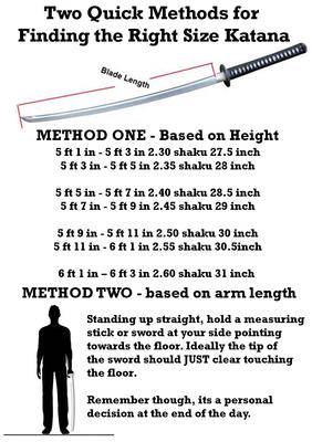 Sword Size Chart