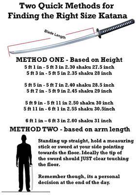 Katana Size Chart